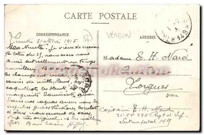 Verdun-sur-Meuse - Ponte e Porta Chaussée - M. C. — Verso