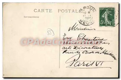 Verdun — Porta Châtel — J. Döbergue, editor, Verdun — Verso