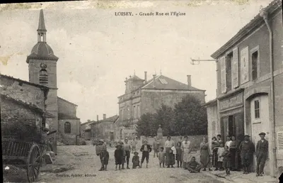 Loisey - Grande Rue e a Igreja — Henri Ron, comerciante, editor