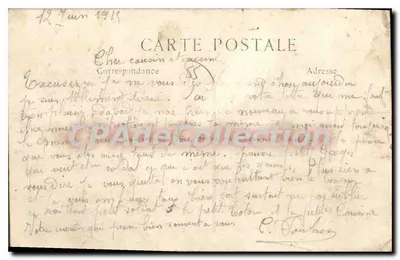Clermont-en-Argonne — Panorama das ruínas da cidade — L.C.H. Paris, n° 307 — Verso