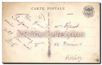 Igreja e cemitério de Rouvrois-sur-Meuse — bombardeados pelos Boches — Guerra 1914-15 — n° 273 — Verso