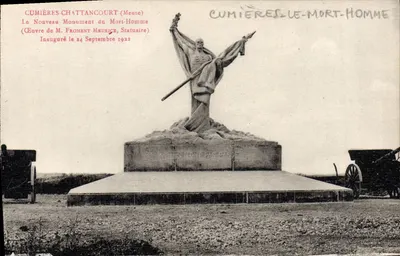 Cumières-Chattancourt (Meuse) — Monument do Mort-Homme, obra de M. Froment-Meurice, inaugurado em 24 de setembro de 1922