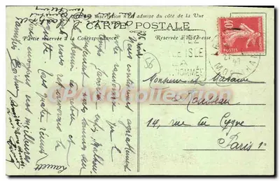 Belle-Île-en-Mer — Punta de los Potros — Propiedad de Sarah Bernhardt — Reverso