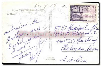 Quiberon Strand — Ansicht der Küste — Rema — Rückseite