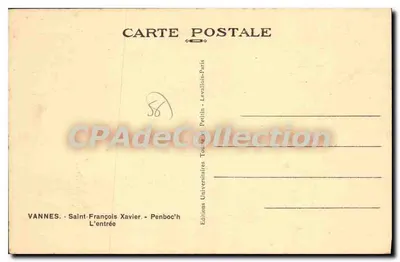 VANNES - San Francesco di Gesù - L'ingresso — Éditions Universitaires Tourières — Verso