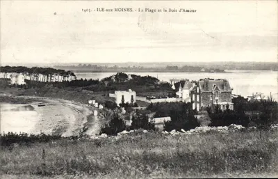 Ilha dos Mones — A Praia e o Bosque do Amor — Coleção H. Laurent, Port-Louis