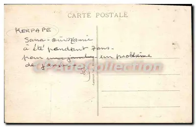 Sanatório de KERPAPE — Lingerie e Pavilhão de Meninas — editor Laurent, N° 58 — Verso