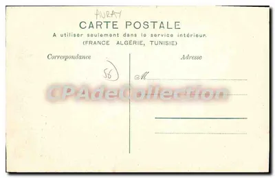Belvédère do Lock — Auray — editor Sourdet, número de série não visível — Verso