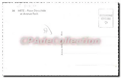 Metz - Place Déroulède e Avenue Foch — Prillot — Verso