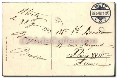 Metz — Esplanada — Editado por J. Burlin, Metz 116 — Verso