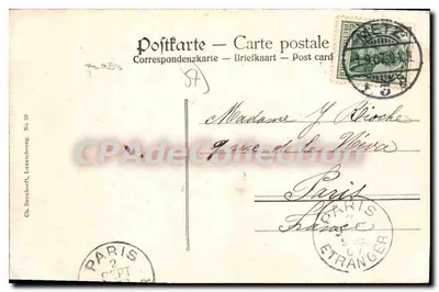 Metz — Praça do Teatro — Ch. Bernhoft, Luxemburgo, N° 59 — Verso