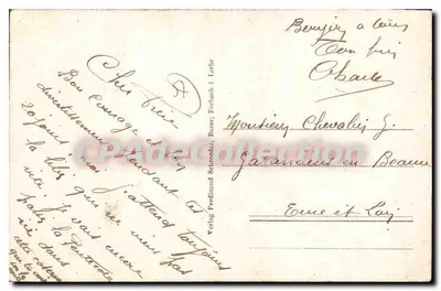 Forbach (Lothr.) — Nueva caserna de infantería — editor no identificado — Reverso