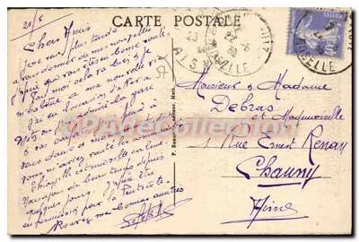 Thionville — Promenada — widok promenady z wieżą zamku na tle — wydawca nieznany, nr serii 6 — Rewers