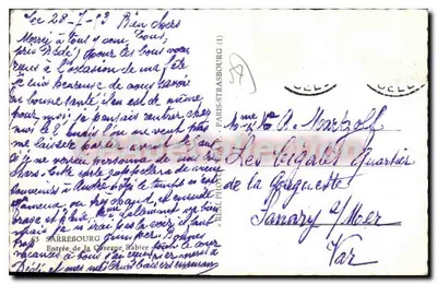 Ingresso alla Caserma Rabier — Strasbourg — editore Cap — Verso