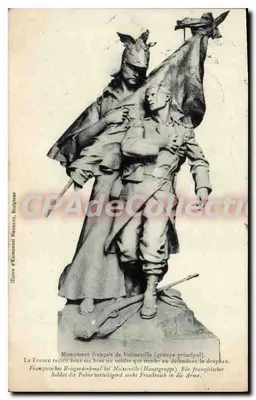 Monumento francês de Noisville — grupo principal — obra de Emmanuel Hanssor, escultor