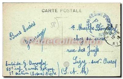 Cosne-sur-Loire — Hotel de Ville, Rue St-Jacques — Aux arts modernes, Cosne (Nièvre) — Verso