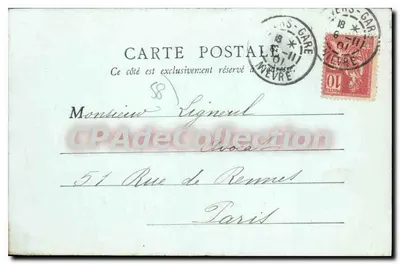 Hôtel de Ville — Nevers — B.F. Paris — Verso