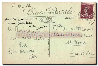 Nevers — Ulica i Brama Paryża — LL. — Rewers