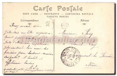 Donzy (Nièvre) — Castelo de l'Epeau, Ruínas — CPAdeCollection — Verso