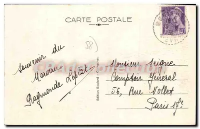 Chatillon-en-Bazois — L'Aron em direção ao Moinho — Edição Boulard - Carnaches — Verso