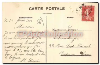Decize - A Praça Guy-Coquille — editor CPAdeCollection, n° de série 58 — Verso