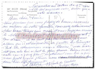 Decize — Vista geral — Marquis d'Ancre, n° 027 — Verso