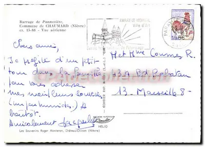 Represa de Pannecière — Comuna de Chaumard (Nièvre) — Centro Internacional de Pelerinagem 'CIM' — Verso