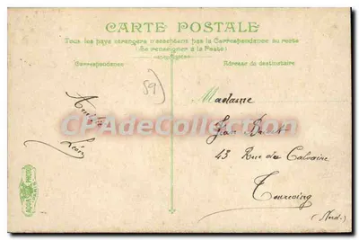 Dunkierka. Hôtel-de-Ville (widok z Basenu Handlowego) — wydawca L. NAC, n° 2822 — Rewers