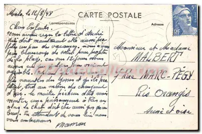 Dunkerque — Plac Gare — przed i po wojnie 1939-45 — E. C. — Rewers