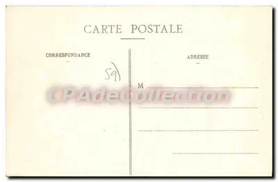 Dunkerque - La Tour — widok na wieżę kościoła św. Piotra z ulicą — C.A.R. nr 89 — Rewers