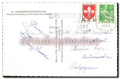 Place de la République em Coudekerque-Branche — editor J. TOP, n°40 — Verso