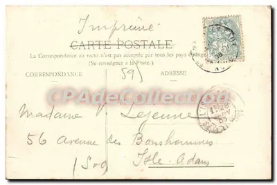 SAINTE-AMAND-LES-EAUX — Hotel de Ville, Antigo Priorado da Abadia — Legrou-Ravari, Ed. — Verso