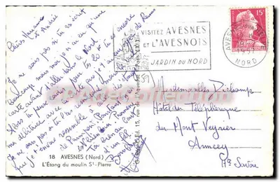 Lago do Moulin Saint-Pierre — Avesnes (Nord) — MAGE — Verso