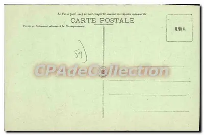 Hazebruck - A Prefeitura Municipal — editor HAZEBROUCK, n° de série 59 — Verso