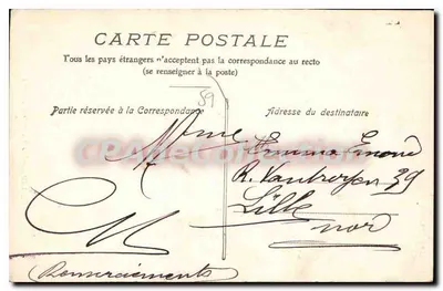 Le Cateau — A fachada da Igreja — Ed. R. D. Le Cateau — Verso