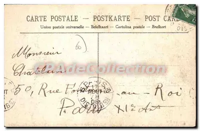 Compiègne — Vista tirada da Igreja — Coleção Rei — Verso