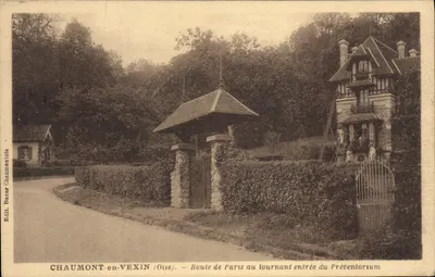 Chaumont-en-Vexin (Oise) — Rota de Paris no torno da entrada do Préventorium — Ed. Bazar Chaumontois