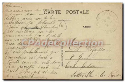 Creil — Drewniany most i Miasto św. Medard — fotografie Izard, Wyd. Francollin 1917 — Rewers