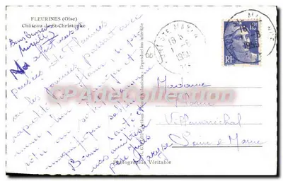 Zamek w St-Christophe — Fleurines (Oise) — CPAdeCollection — Rewers