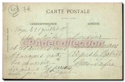 Noyon (Oise) em 1919 — Rue de Paris e Catedral — Verso