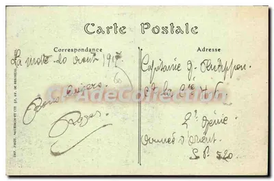 Noyon (Oise) — Vista de uma rua após o départ dos Boches (março de 1917) — ND. Phot. — Verso