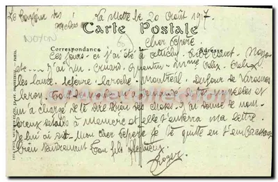 Nossa Senhora de Visé — Piazza central após a vitória — Editor Visé Paris N° 876 — Verso