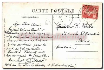 Rethondes — Widok na rzekę Aisne — Photo-Email A. Broger, Frères, Paris (Dipose) — Rewers