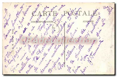Plessis-de-Roye (Oise), blisko Lassigny — Zamek po bombardowaniach w 1914-1916 — Frezquin, wyd. w Ressons — Rewers