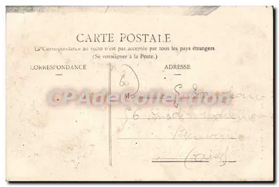 Méru — A Igreja — Bureau d'Affranchissement — Verso