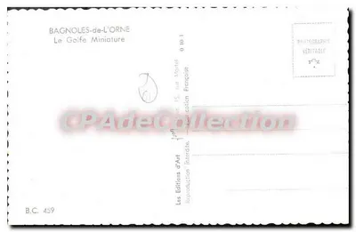 Bagnolles-de-l'Orne — Il Golfo Miniature — Les Éditions d'Art — Verso