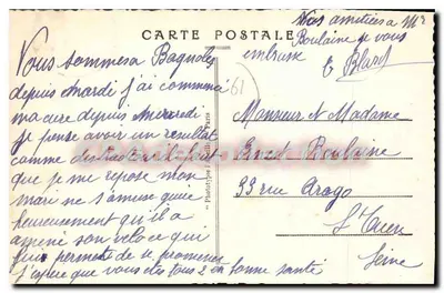 Bagnolles-de-l'Orne — Hotel Bel-Air — Phototype — Verso