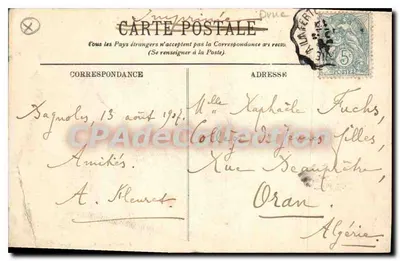Orgères (Env. de Bagnoles) — Les Rochers et la Grotte de la Fée Couesnon — editor desconhecido, número de série não visível — Verso