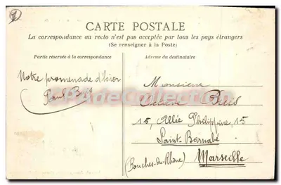 Flers — O Castelo, visto dos lagos — Loja Jeanne-d'Arc, praça da Estação, Flers — Verso