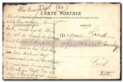 Mortrée - Outra vista do Castelo d'O — Coleção E. Pasquis, fotog., Ed. A. Langle (Orne), n°247 — Verso